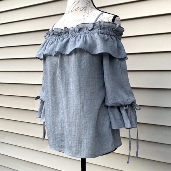 Lucky Brand Off The Shoulder Ruffle Top - Picture 3 of 11